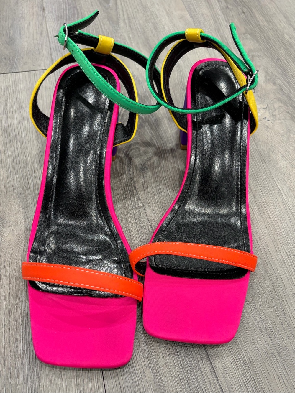Color Block Platform Heels EU 39